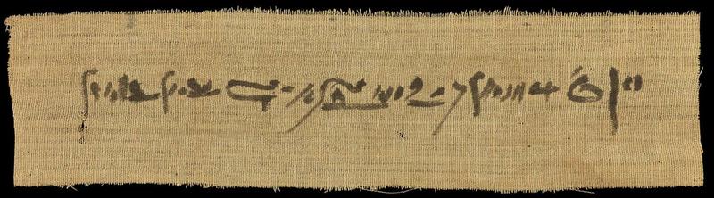 Mummy bandage with Egyptian Demotic script writing