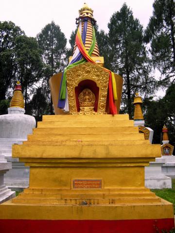 The golden chorten at the Tashiding monastery complex in West Sikkim. Photograph by Dhillan Chandramowli. Credit: Wikimedia Commons